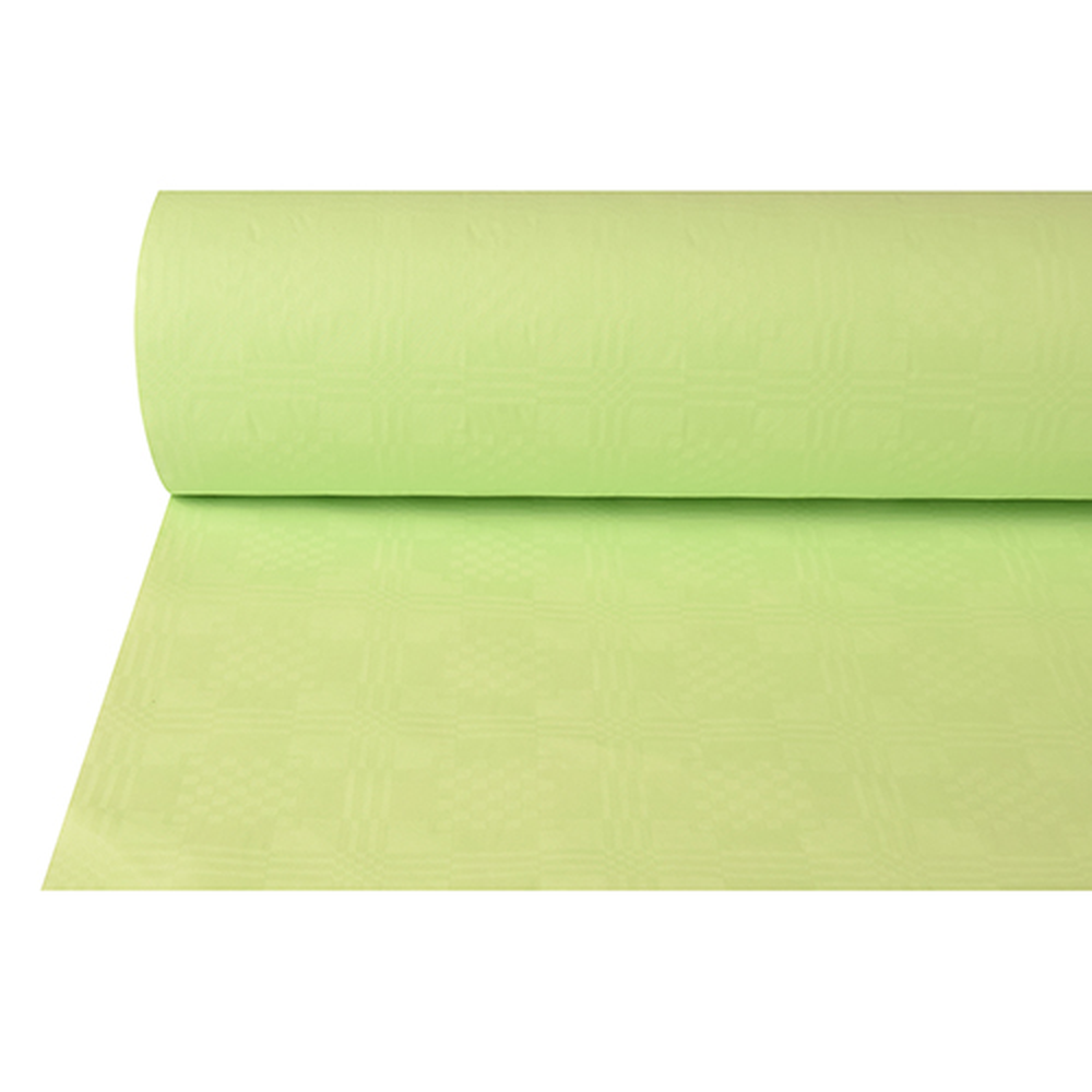Papstar Papiertischtuch mit Damastprägung 50 m x 1 m pastellgrün