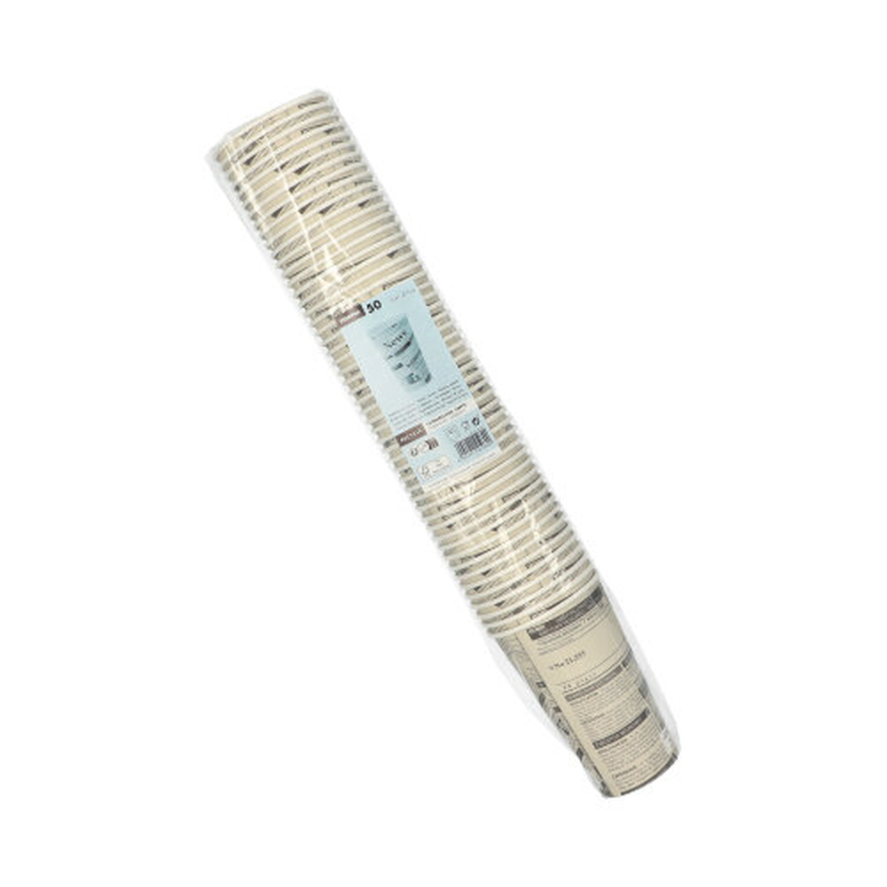 Papstar Trinkbecher, Pappe "To Go" 0,4 l Ø 9 cm · 13,9 cm "Newsprint"