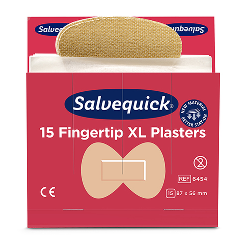 PAPSTAR Set Cederroth Salvequick Textil Pflaster (15 Stück) 87 mm x 56 mm b