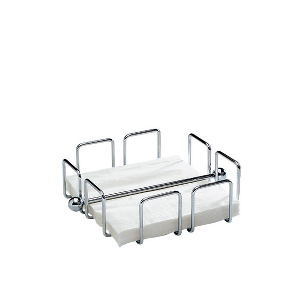 APS Serviettenhalter -WIRE- 19 x 19 cm, H: 6,5 cm , Metall verchromt