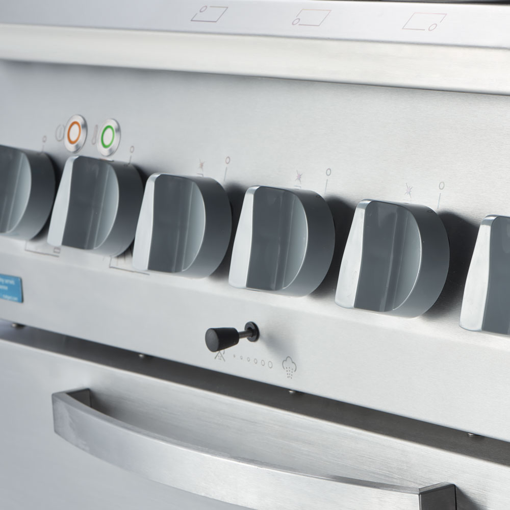 Stalgast Gasherd ECO 4 Brenner mit Elektro-Heißluftofen (600 x 400 mm / GN 1/1) 
