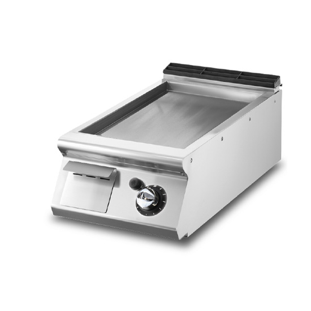 Virtus Gas-Grillplatte, Tischmodell, glatte verchromte Platte