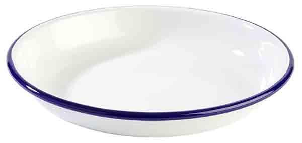 Assheuer Teller, tief -Enamelware- innen: weiß  Ø 22 cm, H: 3,5 cm