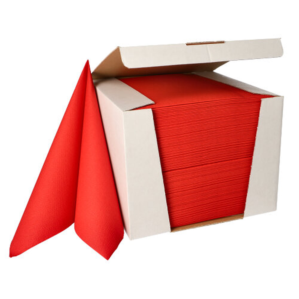 Papstar Servietten "ROYAL Collection" 1/4-Falz 40 cm x 40 cm rot