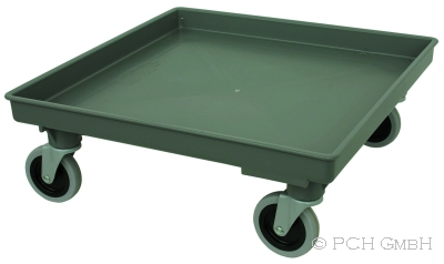 WAS Transportwagen mit Griff, 53 x 53 x 90 cm, Polypropylen, Stahl