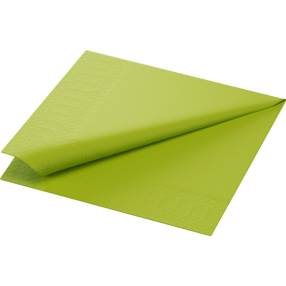 Duni Zelltuchservietten 33 x 33 cm 3-lagig 1/4 Falz kiwi