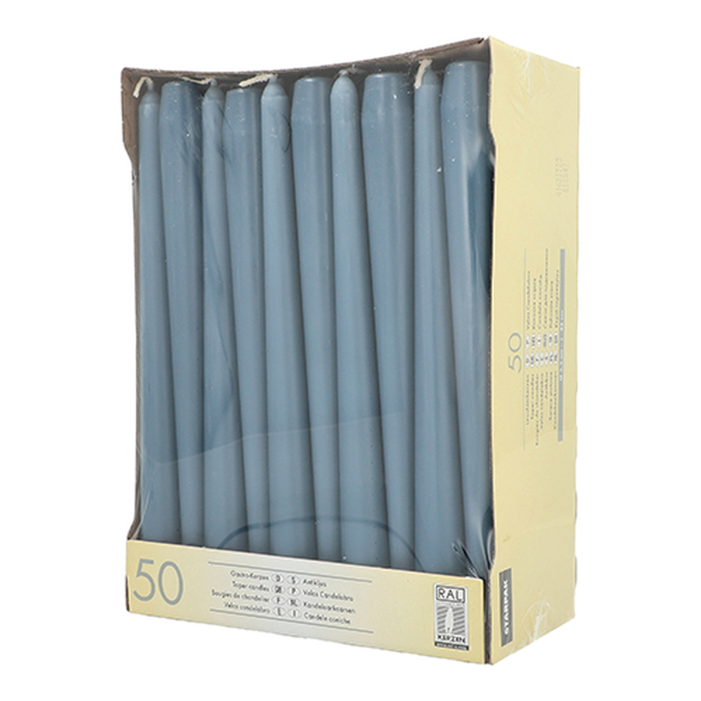 Papstar Leuchterkerzen Ø 2,2 cm · 25 cm arktikblau