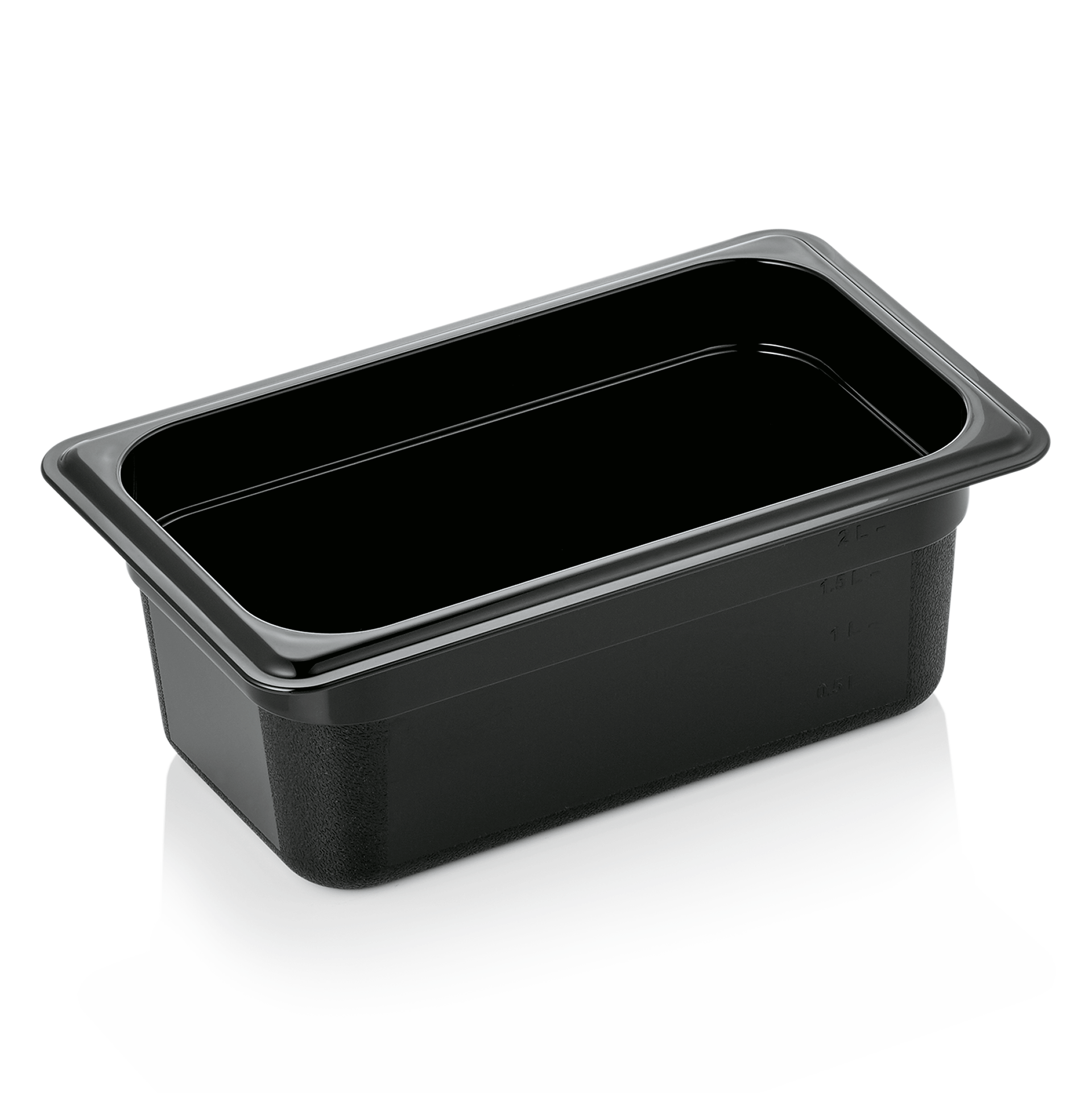 WAS GN Behälter 1/4-100 mm, schwarz, Polycarbonat GN 95