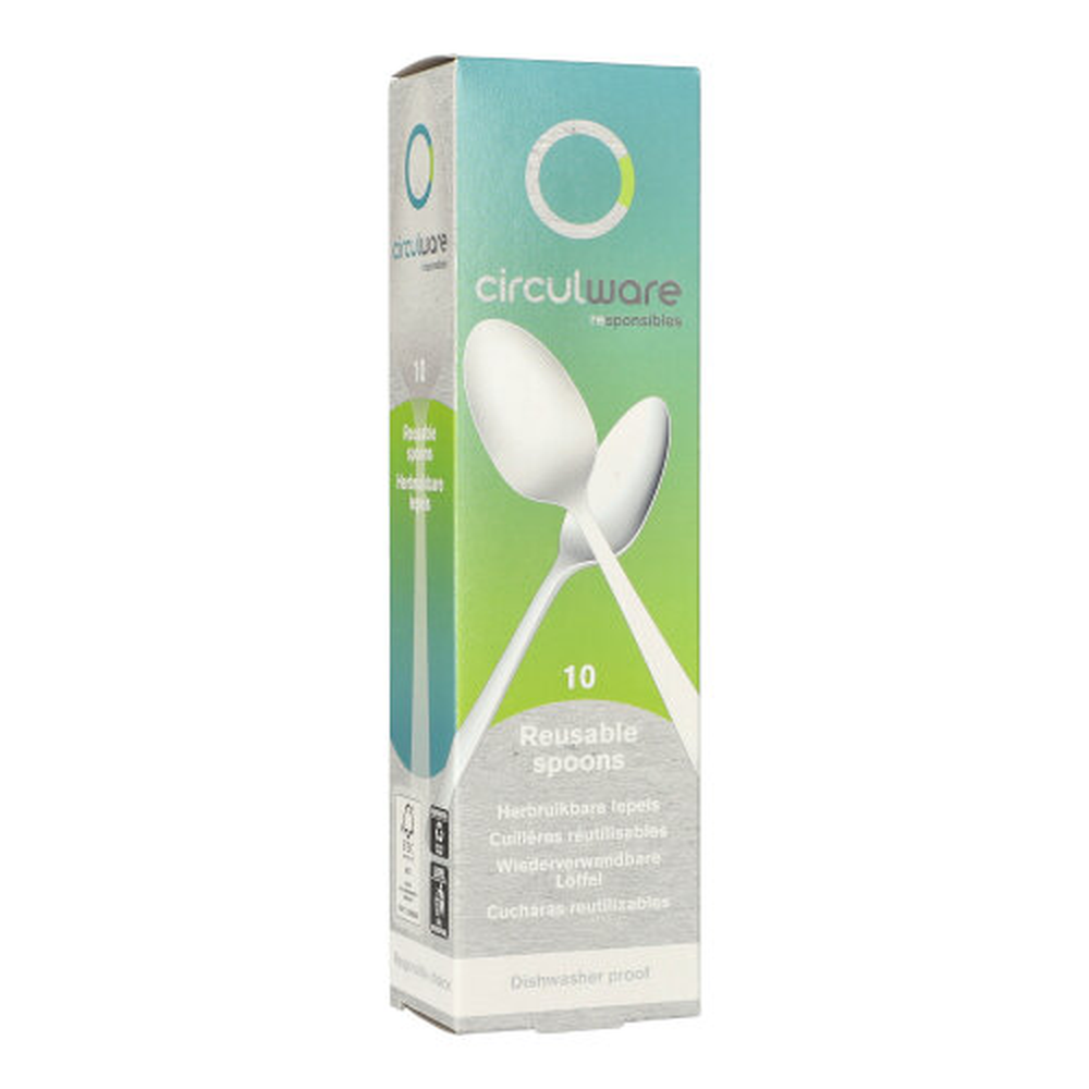 Papstar "Circulware" Mehrweg-Löffel PP-MF 19 cm weiss "Gaia" extra stabil