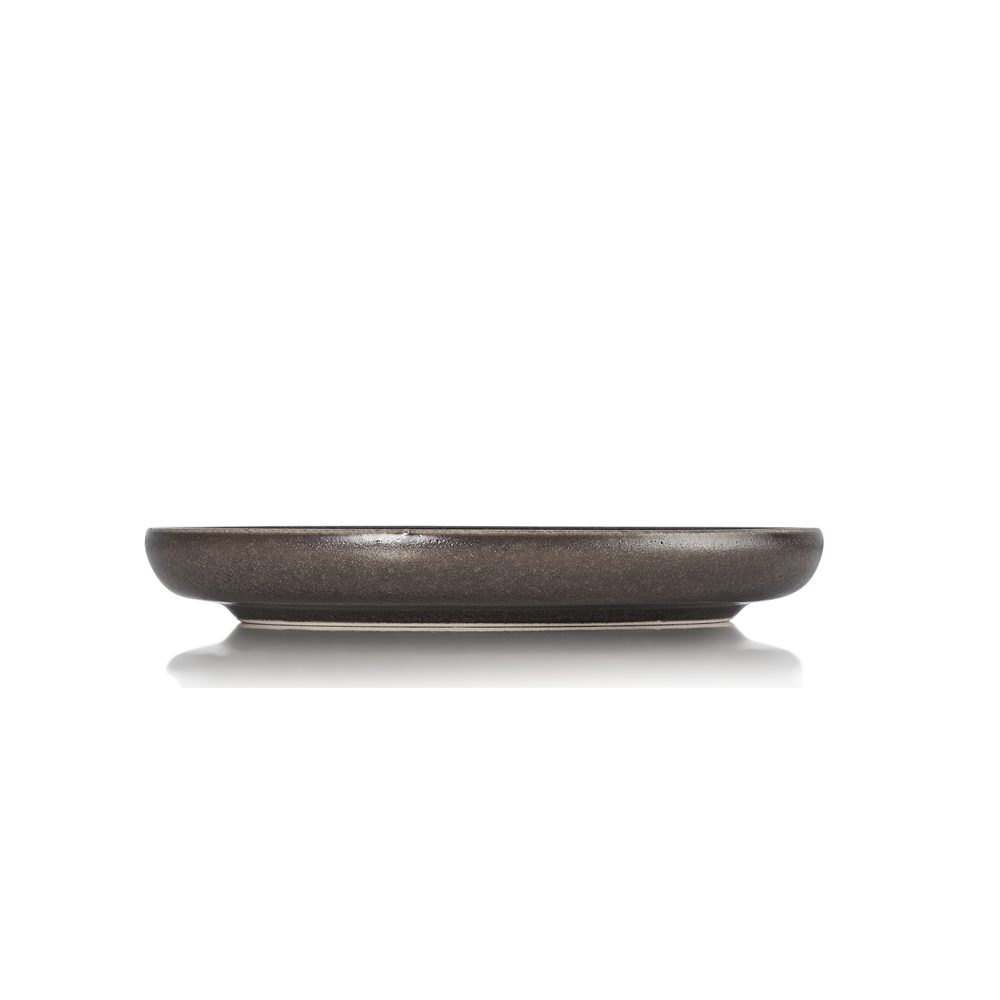 WAS Teller Set ROCKZZERO, flach, Ø 17,5 cm, Set á 6 Stück, stone grey, Steinzeug