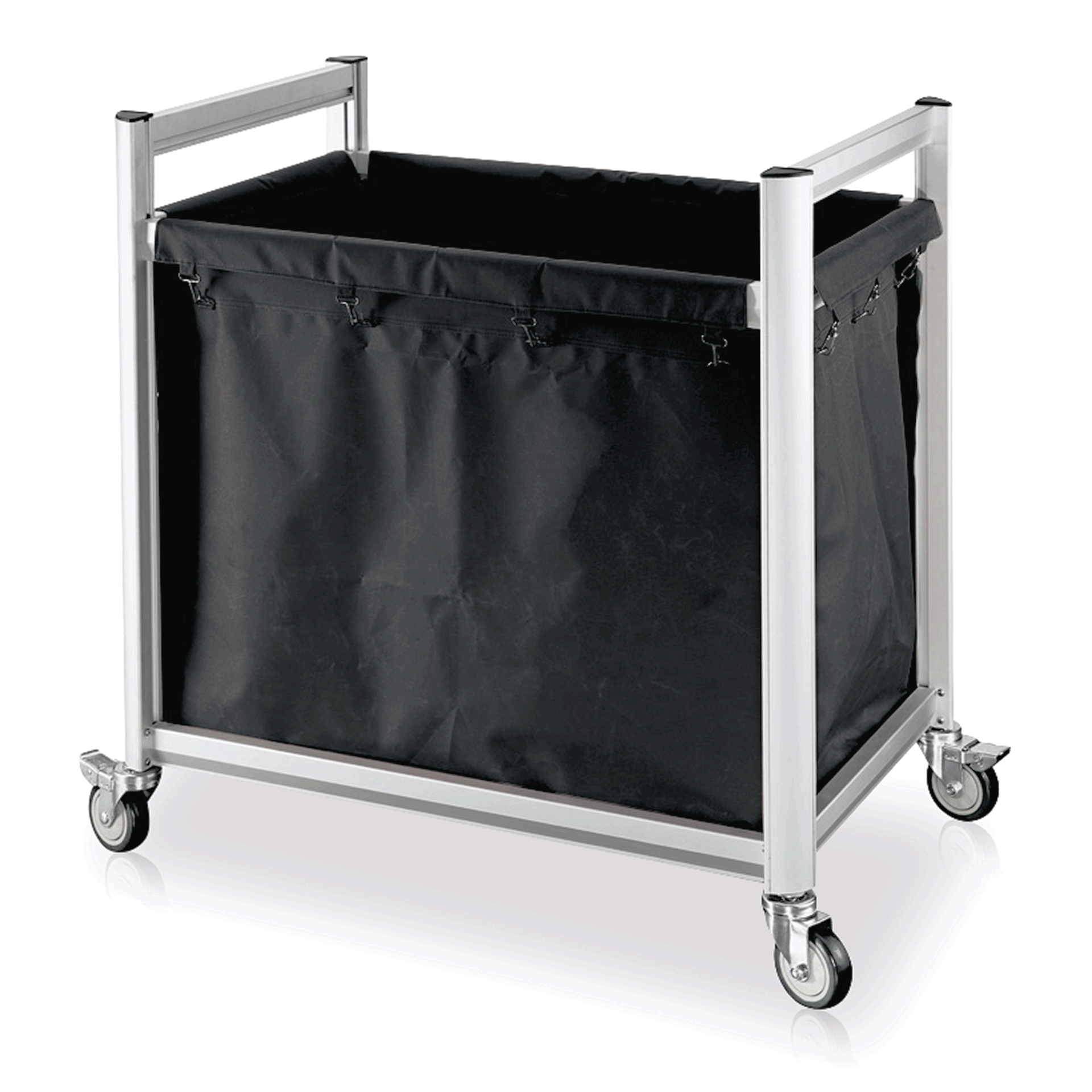 WAS Wäschewagen, 94 x 65 x 105 cm, Aluminium, Polyesterfaserstoff