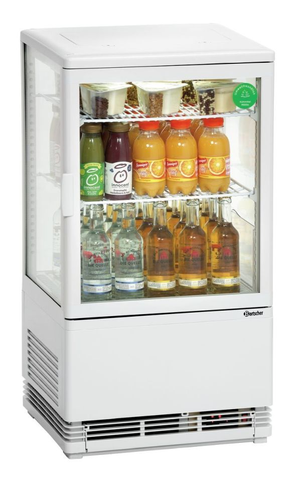 Bartscher Mini Kühlvitrine 58L, weiß