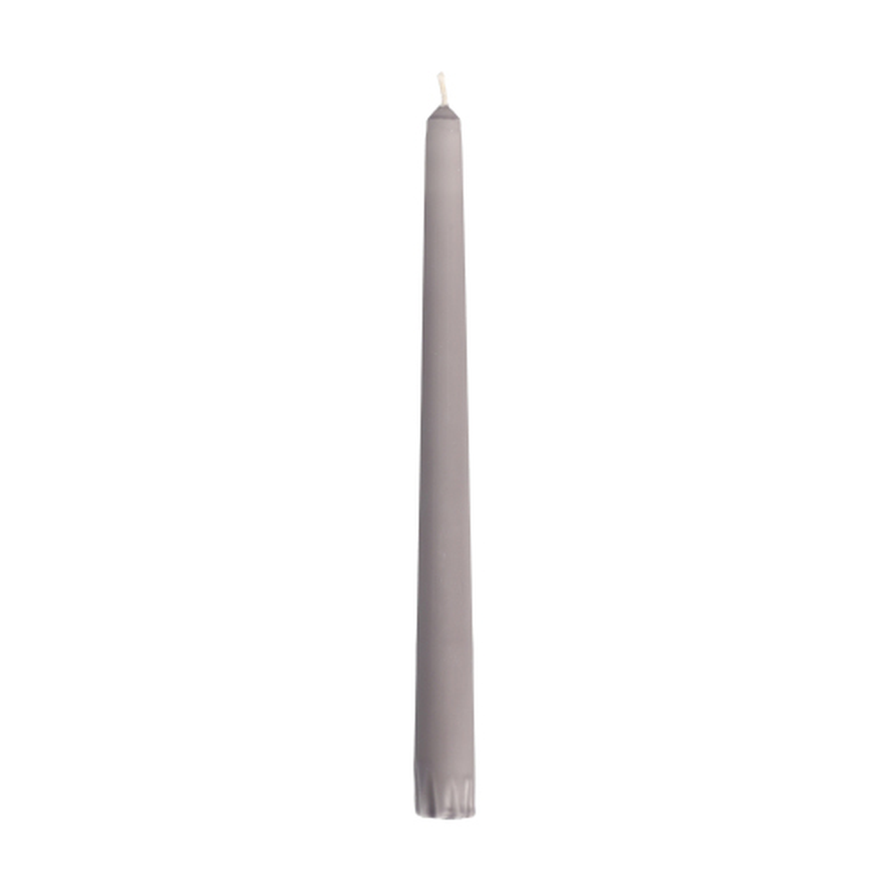 Papstar Leuchterkerzen Ø 2,2 cm · 25 cm grau aus 100 % Stearin