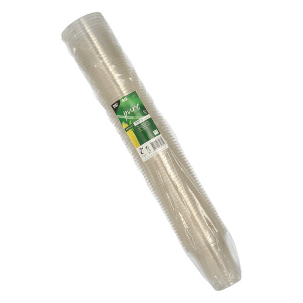 Papstar Kaltgetränkebecher, PLA "pure" 0,2 l Ø 9,5 cm · 9,59 cm glasklar