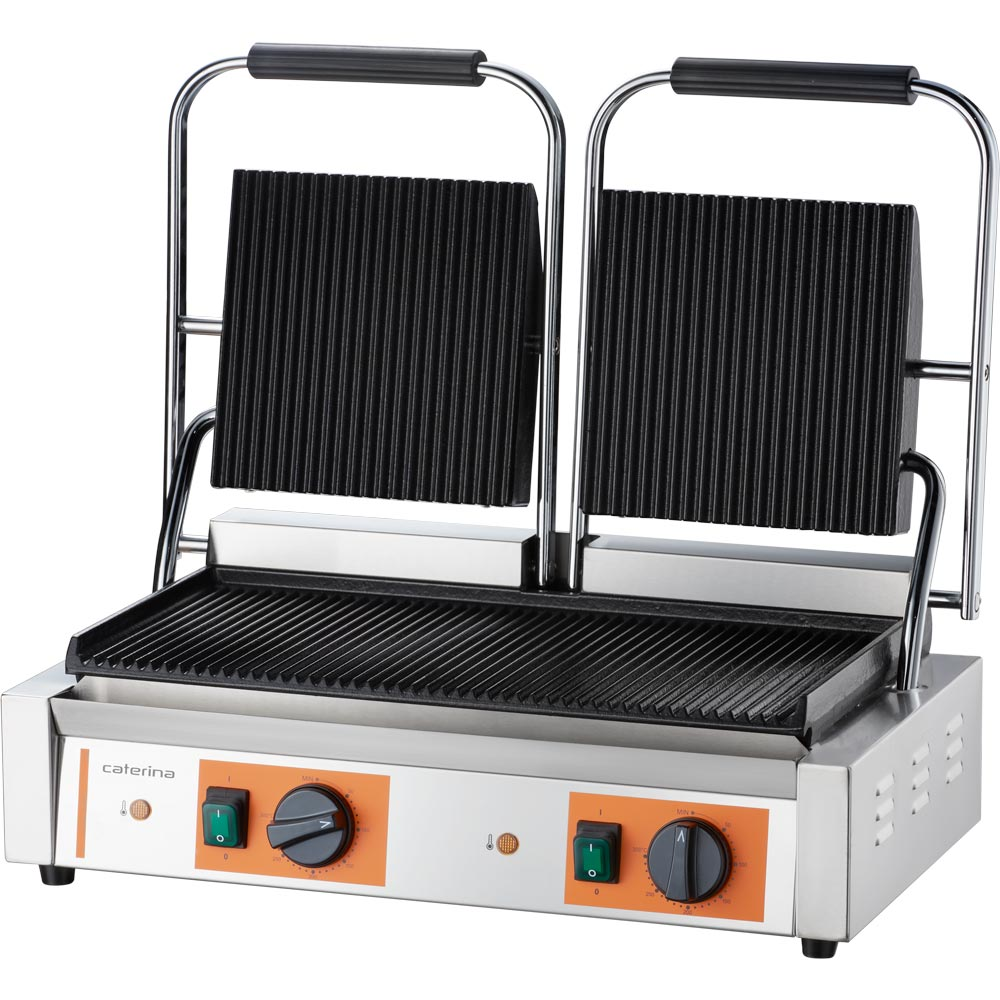 Stalgast Doppel-Kontaktgrill CATERINA, 570x360x200 mm (BxTxH), 3,6 kW