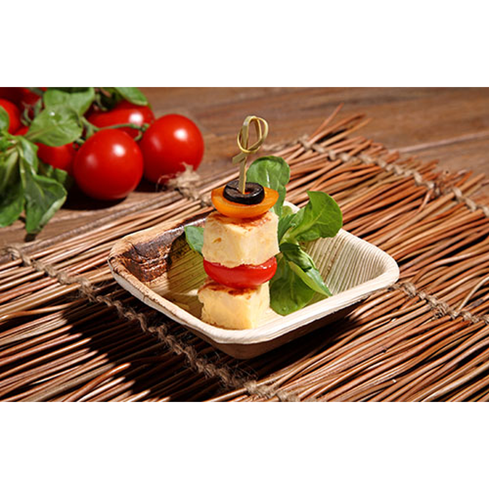 Papstar Schalen, Palmblatt "pure" eckig 100 ml 10 cm x 10 cm x 3 cm
