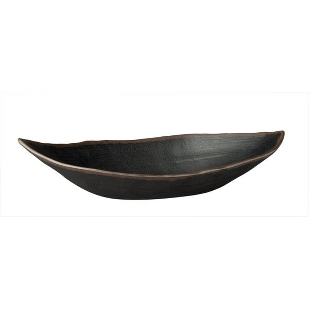 APS Blattschale -MARONE- 36 x 19 cm, H: 8 cm , Melamin, schwarz