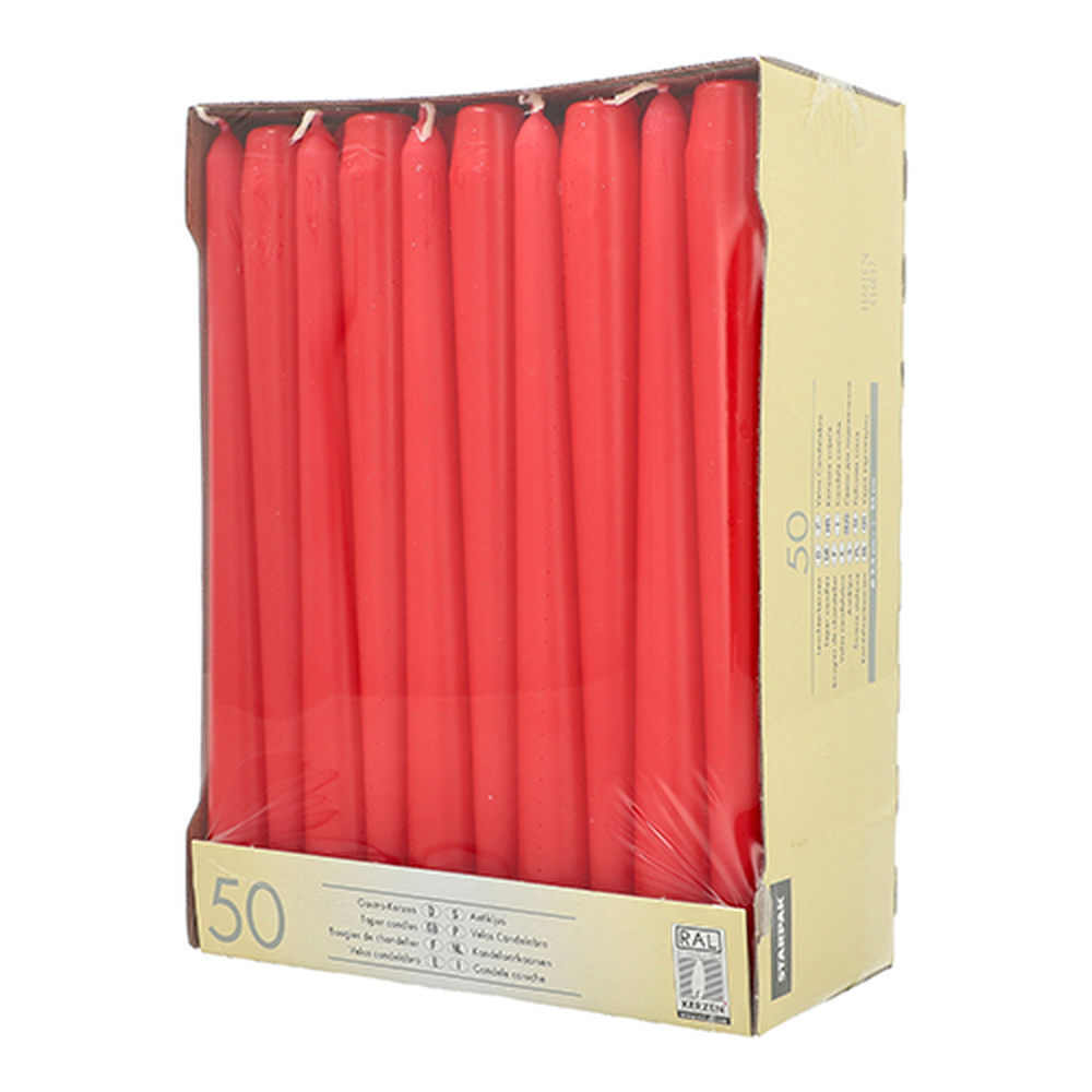 Papstar Leuchterkerzen Ø 2,2 cm · 25 cm rot