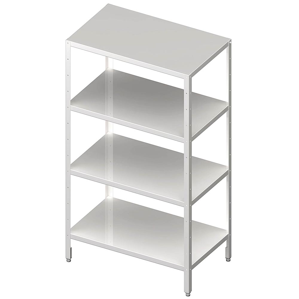 Stalgast Regal mit glatten, höhenverstellbaren Böden, 1300x500x1800 mm, Selbstmo