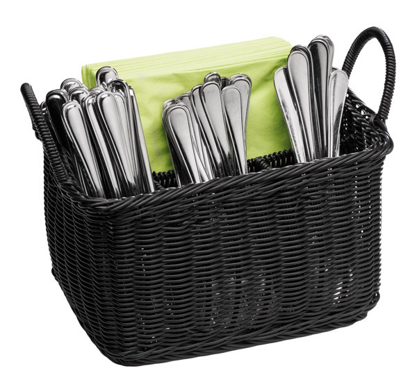 APS Besteck-Korb -ECONOMIC- 26 x 18 cm, H: 15 cm , Polypropylen, schwarz