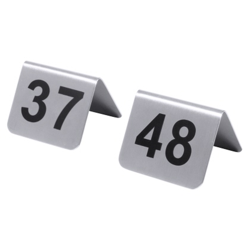 Contacto Tischnummernschilder 37-48 mit schwarzem Siebdruck