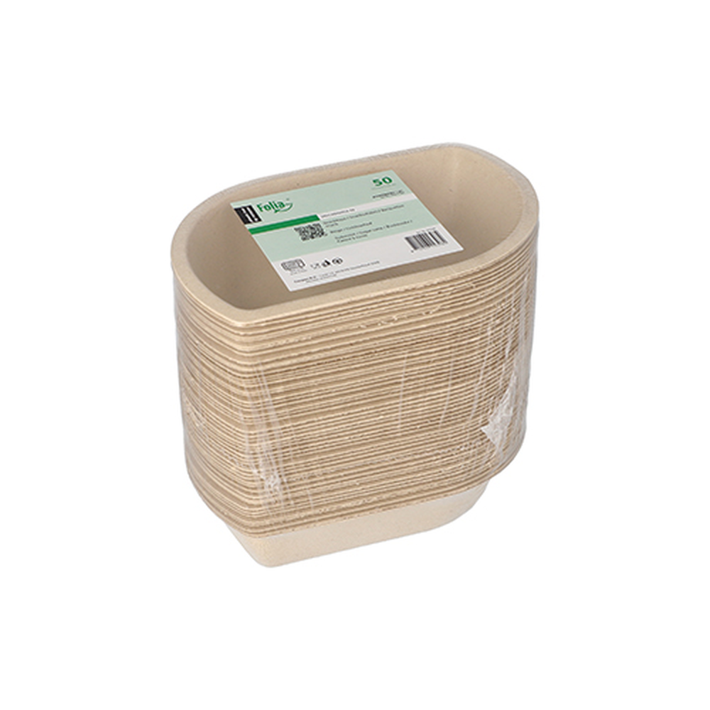 Papstar Snacktrays Zuckerrohr 3,6 cm x 9,9 cm x 15 cm natur