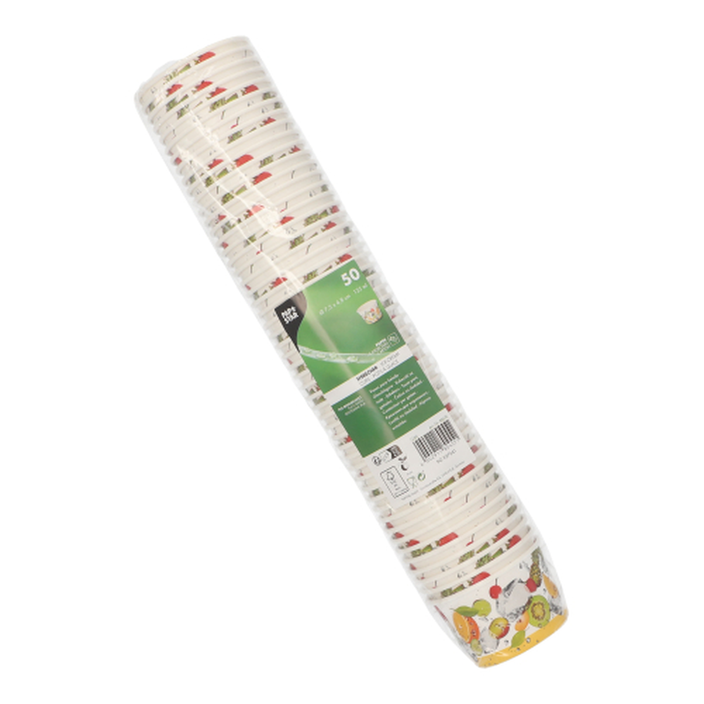 Papstar Eisbecher, Pappe rund 125 ml Ø 7,5 cm · 4,8 cm "Früchte"