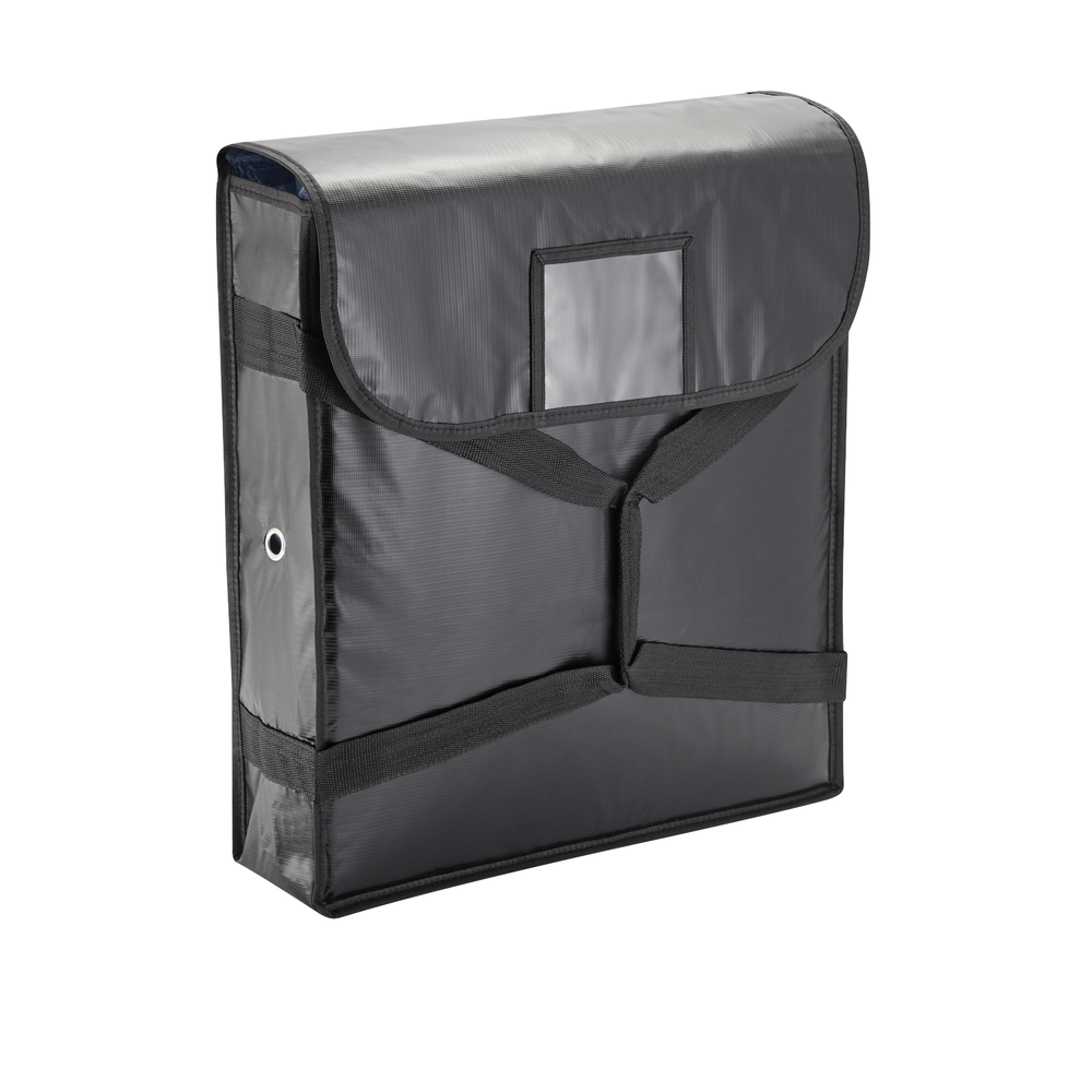 WAS Isoliertasche, für 2 Pizzen, 46 x 46 x 11 cm, schwarz, Kunststoff, Aluminium