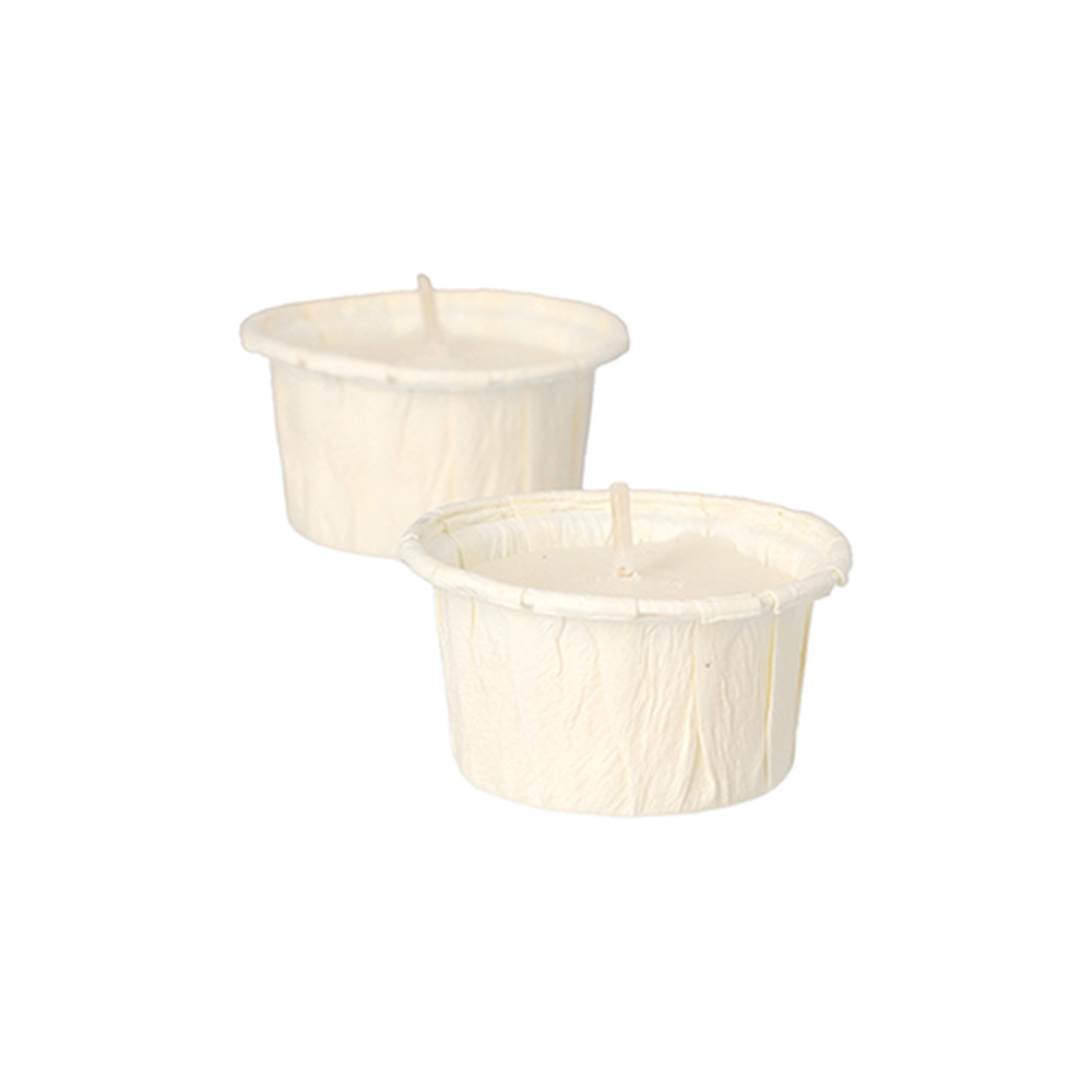 Papstar Teelichte Ø 42 mm · 25 mm weiss nachhaltig, in Papierhülle