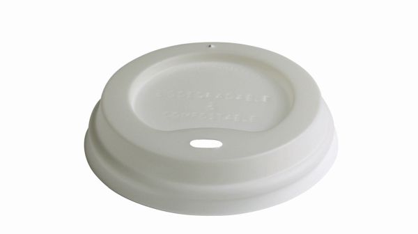 Pacovis Domdeckel CPLA weiss, zu 1dl, Kaffeebecher, naturesse