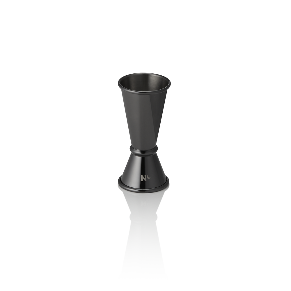 WAS Jigger Japanese Style NOCTURN, 2/4 cl, Ø 4,5 cm, Höhe 9 cm, gun metal, Chrom