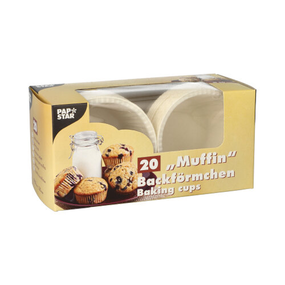 Papstar Muffins-Backförmchen Ø 5 cm · 3,5 cm weiss