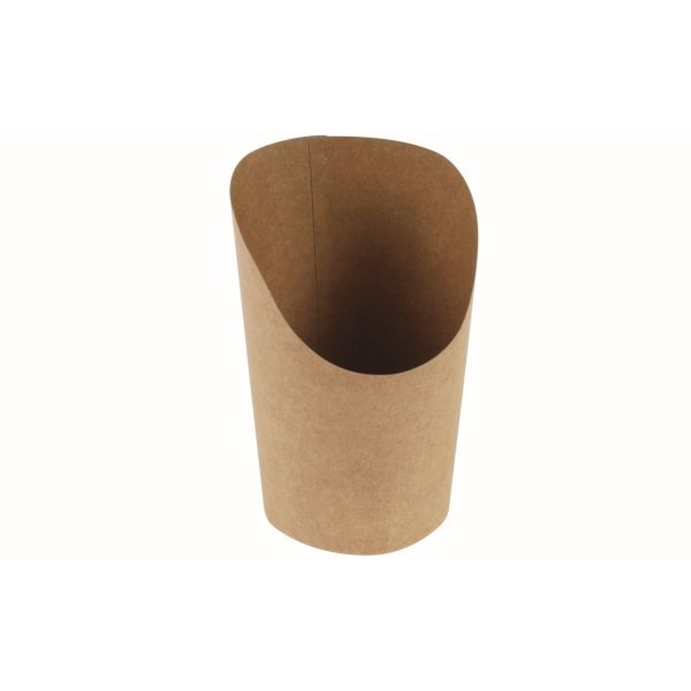 Pacovis Wrap-Becher Kraft/PLA, 480ml, 80/60x140mm, nat