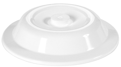 Contacto Tellerglocke 24,3 cm weiß mit Griffknopf, Höhe 50 mm