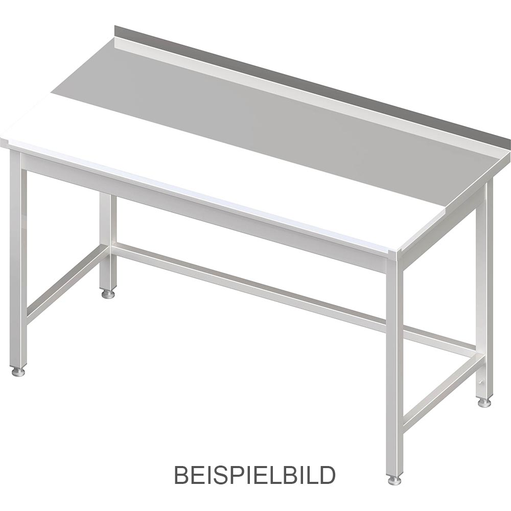 Stalgast Arbeitstisch ohne Grundboden, 1300x700x850 mm, mit vertiefter PE-Schnei