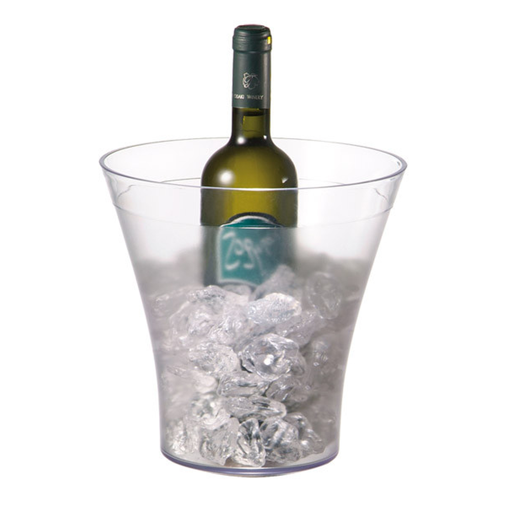 APS Wein- / Sektkühler Ø (oben) 22 cm, H: 23 cm , SAN, transparent gefrostet