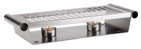 APS Speisenwärmer, 2-flammig 34 x 13 cm, H: 6 cm , Edelstahl, matt poliert