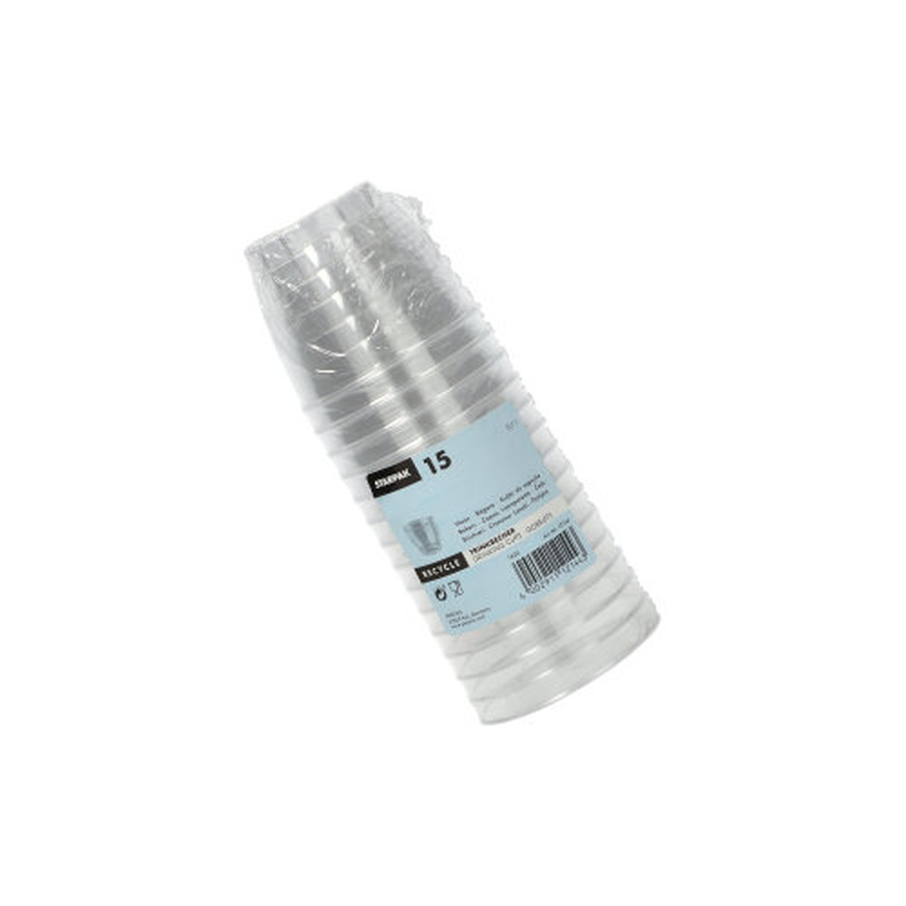 Papstar Trinkbecher, PS 0,1 l Ø 6,8 cm · 5,4 cm glasklar