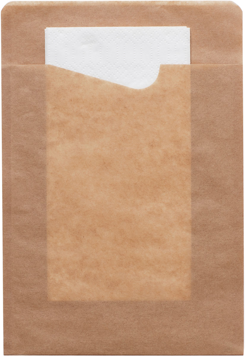 Duni Snack Sacchetto mit weißer 2-lg. Serviette 143 x 210 mm