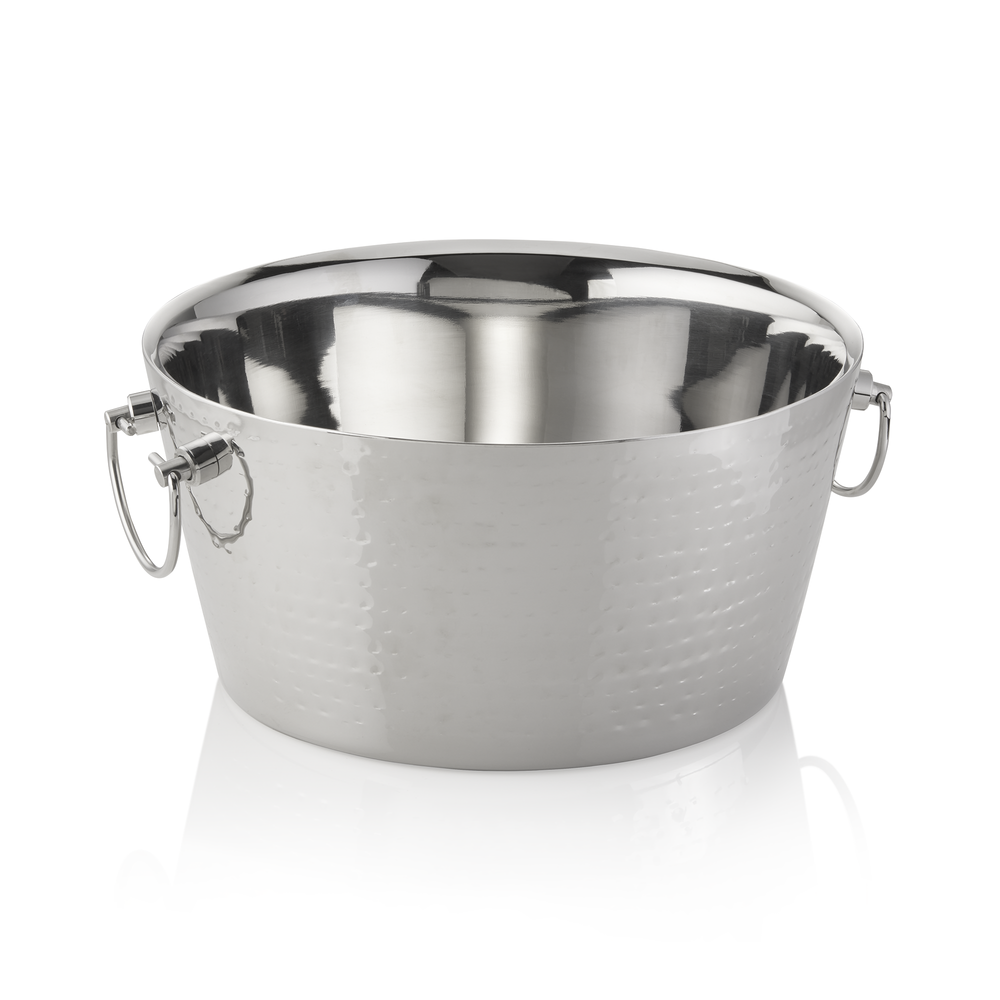 WAS Champagnerkühler, Ø 34 cm, Höhe 17 cm, 9 ltr., doppelwandig, gehämmerte Ober