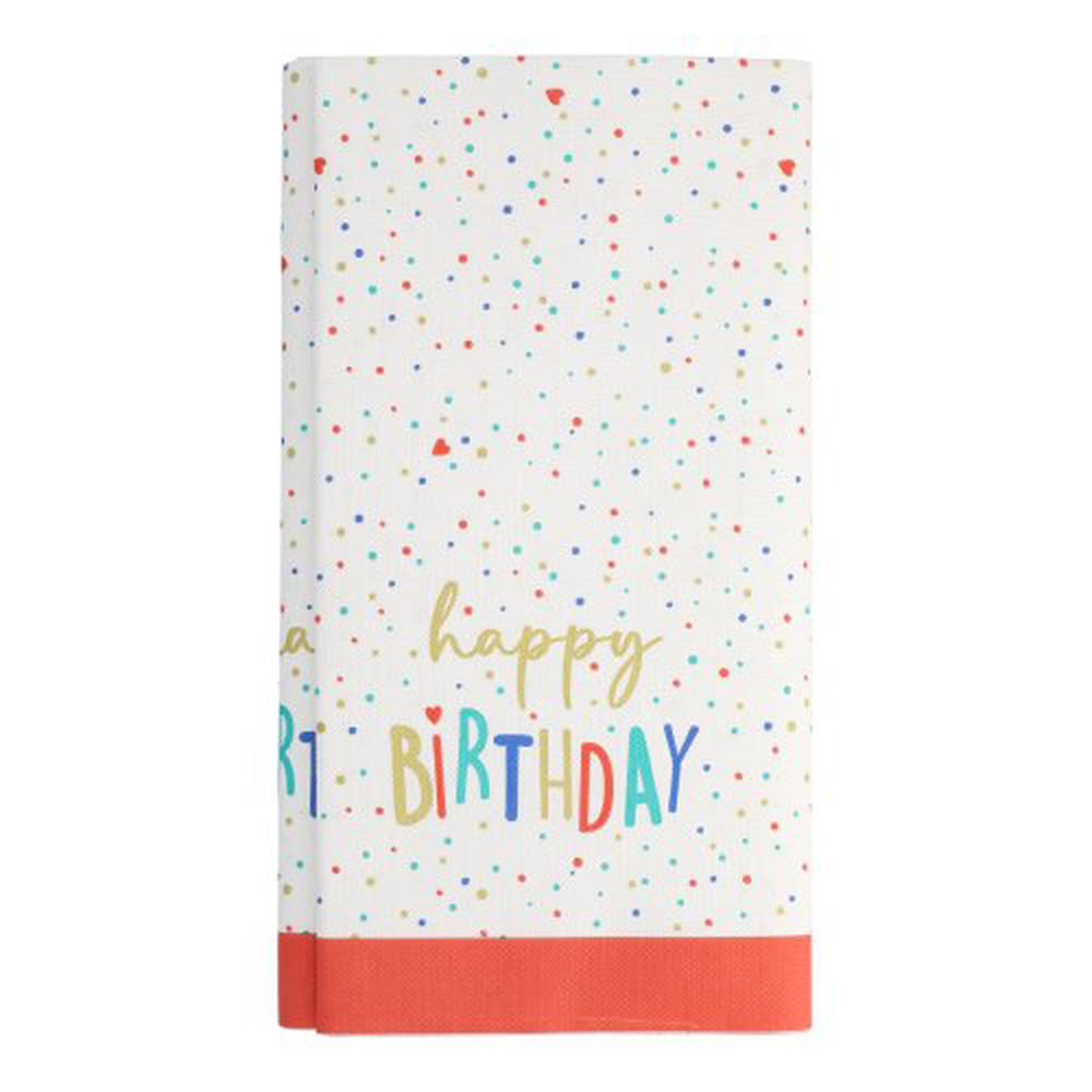 Papstar Tischdecke, Papier 120 cm x 180 cm "Happy Birthday"