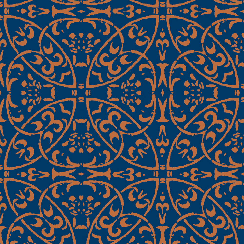 Mank Serviette Claudio blau-braun 40 x 40 cm 1/4 Falz