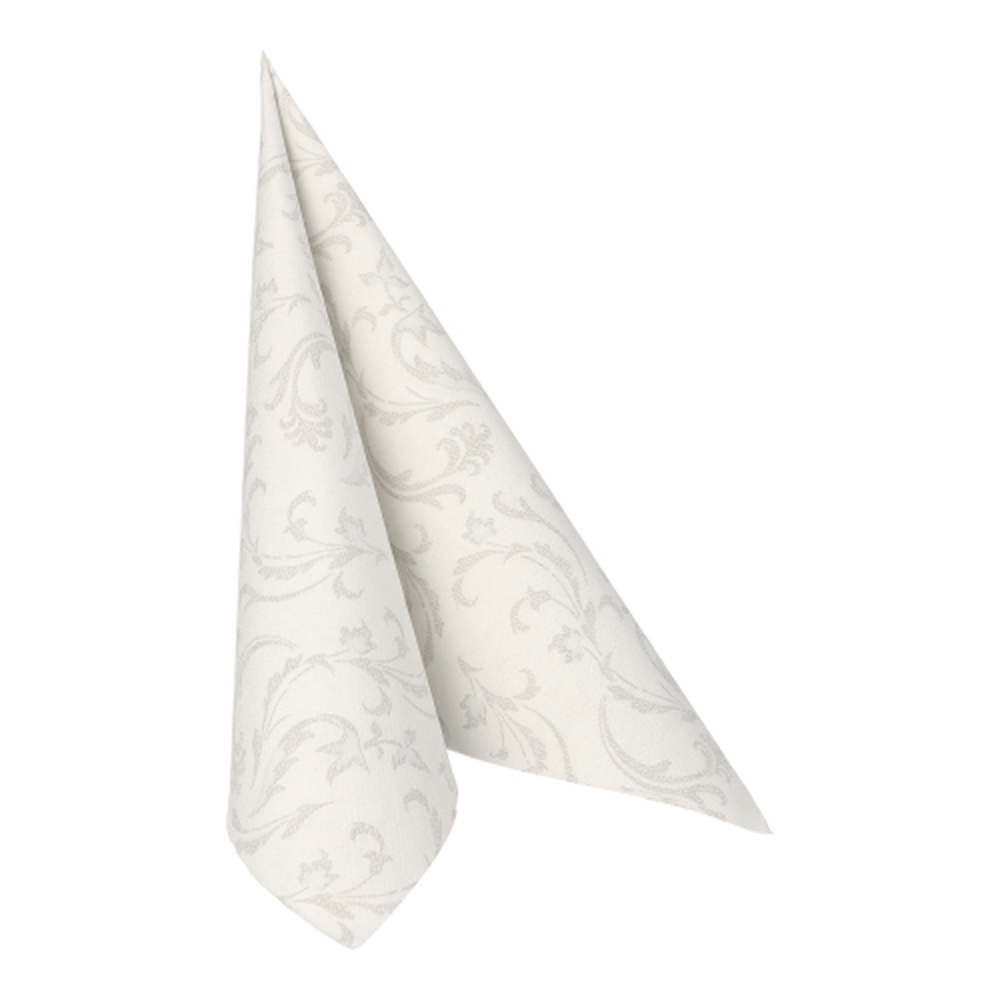 Papstar Servietten "ROYAL Collection" 1/4-Falz 40 cm x 40 cm weiss "Damascato"