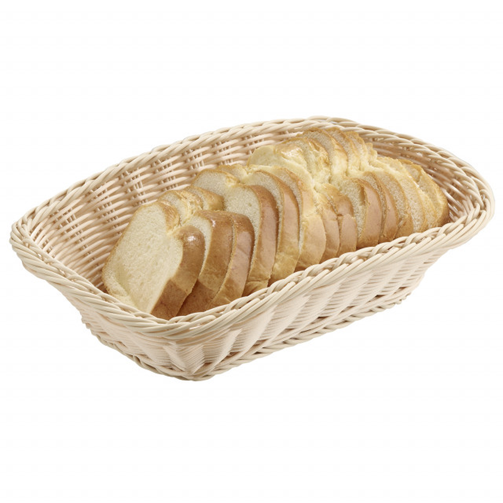 APS Tisch- und Buffetkorb, eckig 31,5 x 22 cm, H: 8,5 cm , Polypropylen, beige