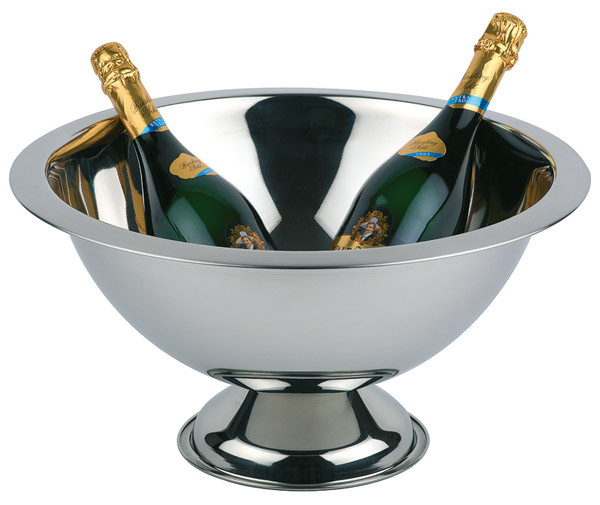 APS Champagnerkühler Ø 45 cm, H: 23 cm, 12 Liter , Edelstahl, hochglanzpoliert
