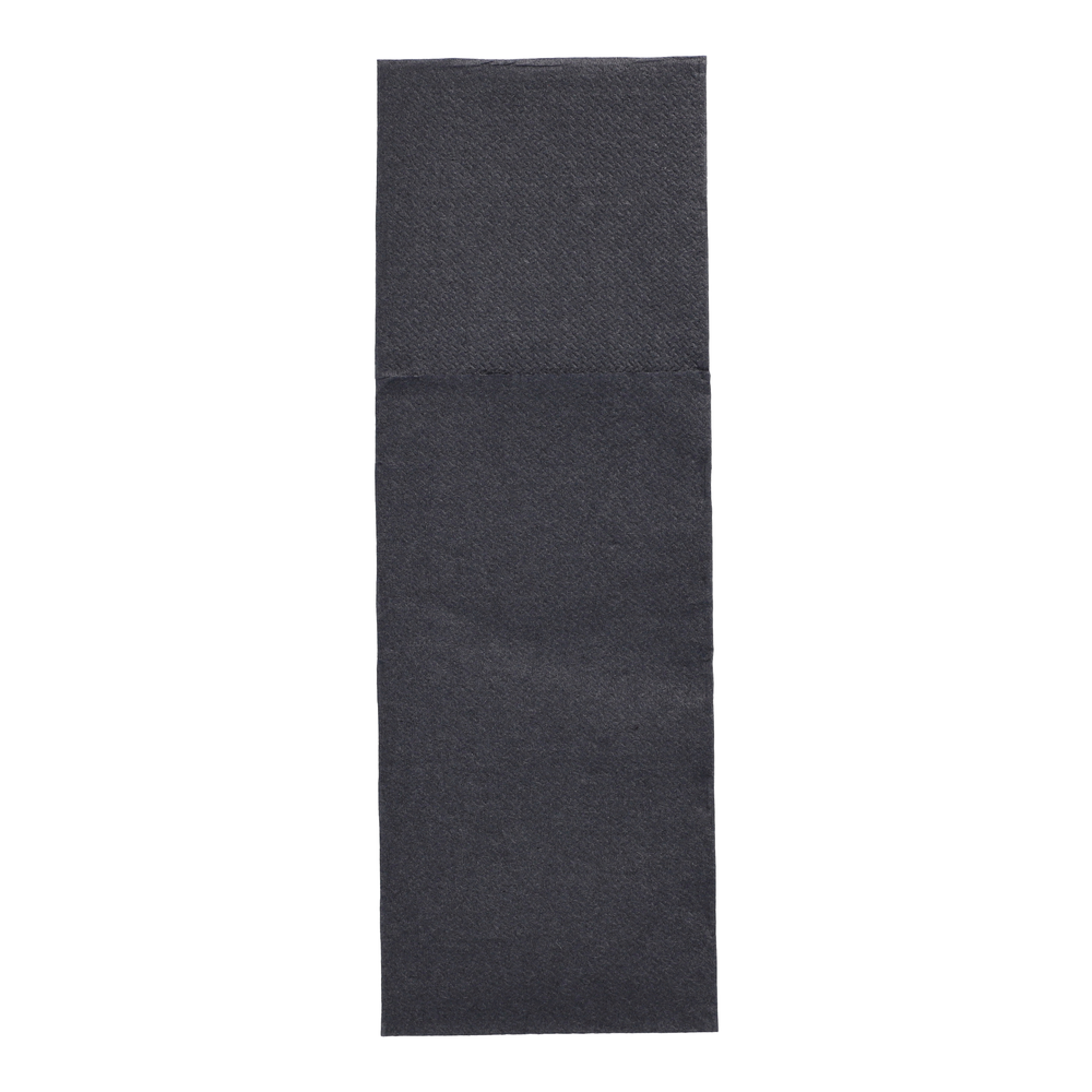 Papstar Servietten "DAILY Collection" 48 cm x 30 cm schwarz mit Besteckfalz