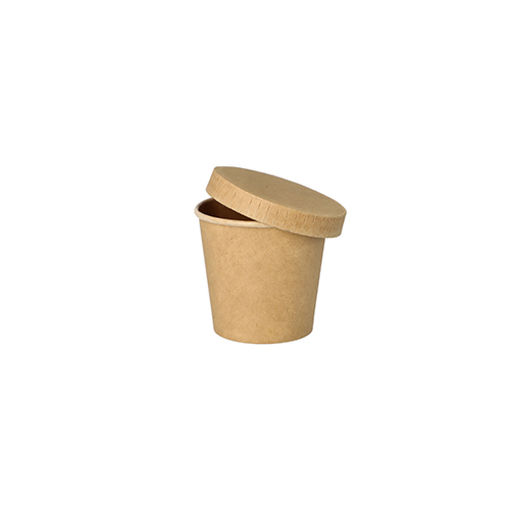 Papstar Portionsbecher, Pappe 90 ml Ø 6 cm · 5,8 cm braun