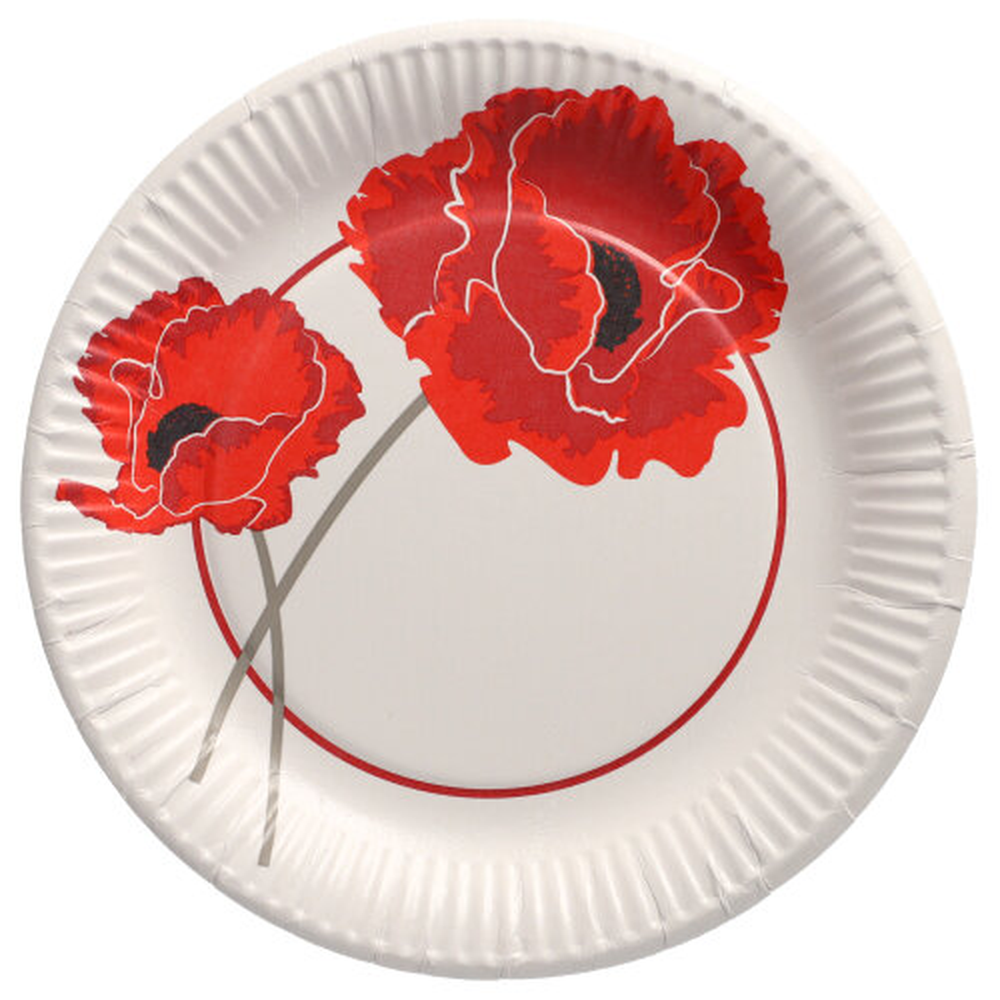 Papstar Teller, Pappe rund Ø 23 cm "Poppy"