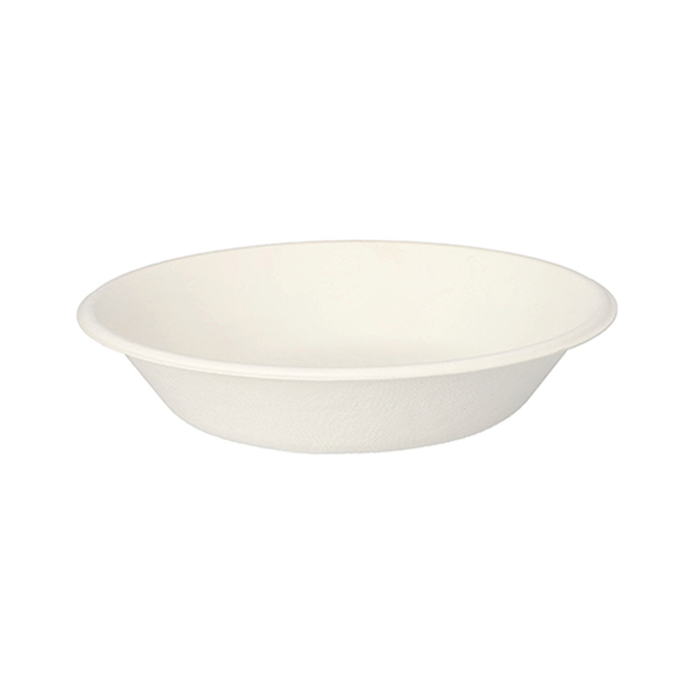 Papstar Schalen, Zuckerrohr "pure" 680 ml Ø 19 cm · 4 cm weiss