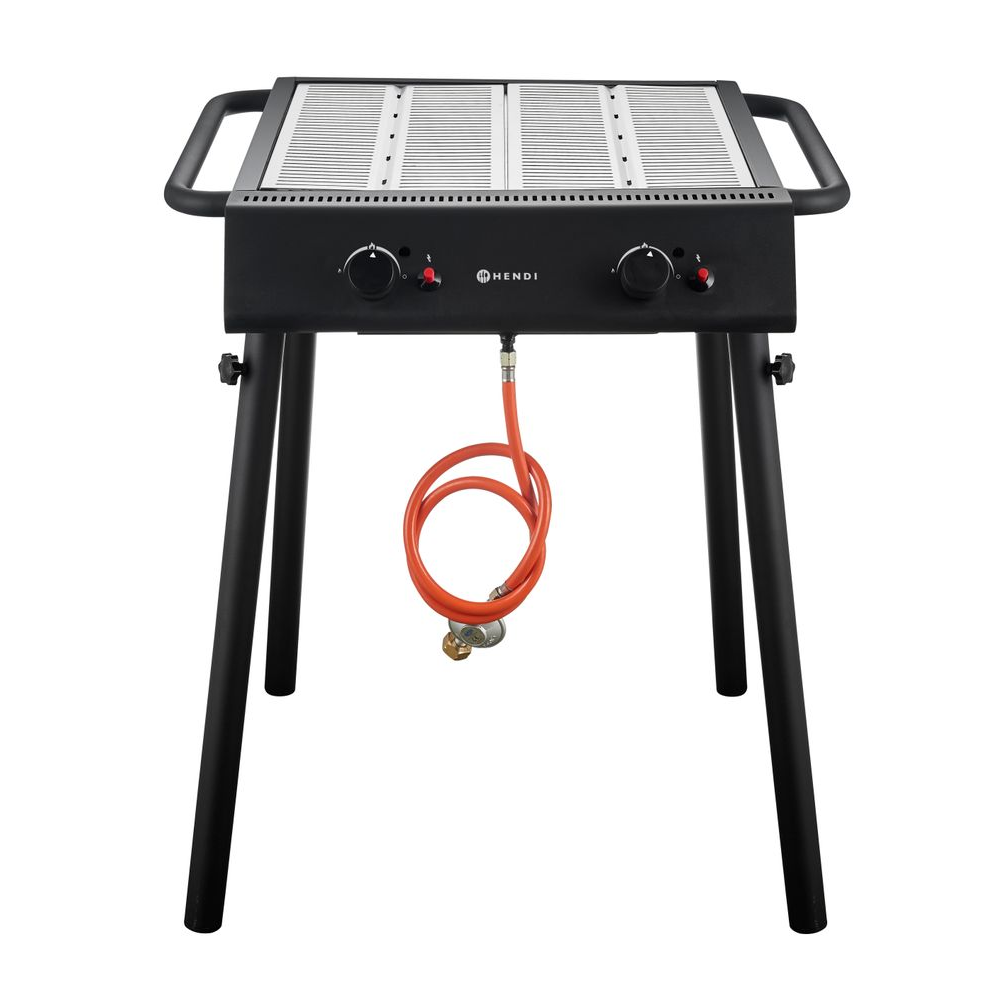 Hendi Gasgrill Xantos Black, HENDI, Schwarz, 9,5kW, 770x710x(H)870mm